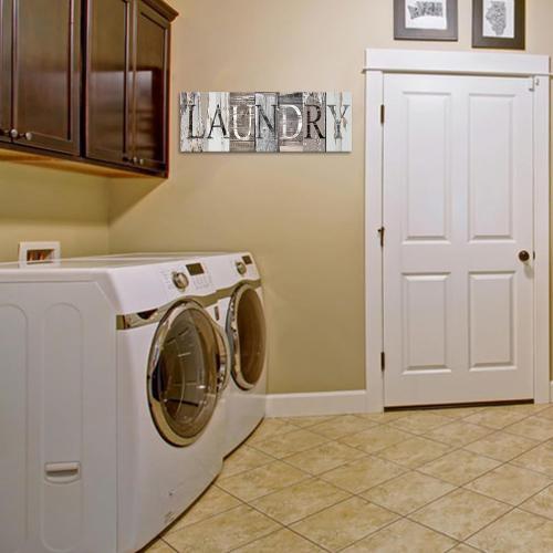 Pinetree Art Laundry Room Decor Canvas Wall Art Prints for rooms (With Solid Wood Inner Frame) (Laundry, 6 x 17 inch)