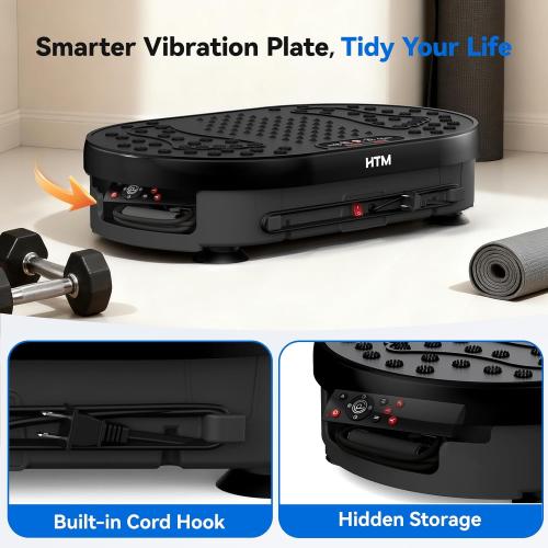 Vibration Plate Exercise Machine with 120 Speed Levels, 9 Program Modes and Remote Control - 15 Min Timer, 300 lbs Capacity Vibrate Stand Shake Board for Full Body Workout, Fat Burner and Toning