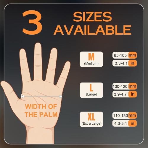 HEAVY DUTY 8 Mil Orange Nitrile Gloves, Diamond Textured Disposable Industrial Mechanic Rubber Gloves 1000PCs