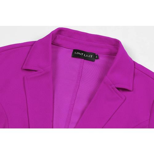 Women Long Sleeve Button Blazers Work Casual Office Notch Lapel Business Open Front Blazer Jacket with Pockets SIZE SMALL