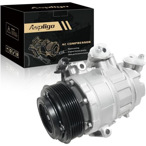 Air Conditioner AC Compressor Fits for Ford Police Interceptor Utility 2013-2015, Ford Explorer 2011-2019, with A/C Clutch, CO9777C AC Compressor, Replaces 68201076, BB5319D629DA, DB5Z19703A