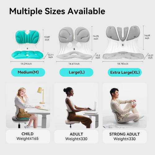 BKT Seat Cushion Chair Ergonomic Office Chair Cushions Lumbar Support for Seat Pillow Ideal for Students Office Workers Nursing Mothers Long Sitting Outdoor Fishing Floor (Grey)