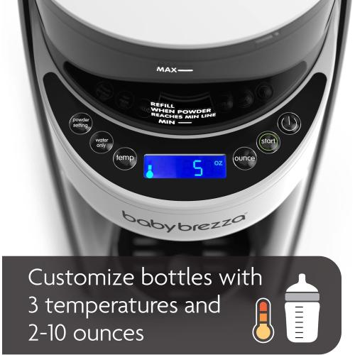 Baby Brezza New and Improved Formula Pro Advanced Formula Dispenser Machine - Automatically Mix a Warm Formula Bottle Instantly - Easily Make Bottle with Automatic Powder Blending, White