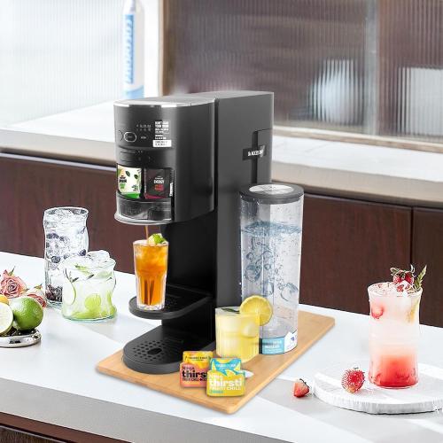 Compatible with Ninja Thirsti Drink System Bamboo Slider - Appliance Slider for Soda Maker, Kitchen Countertop Storage Mover Sliding Tray for Ninja Soda Machine