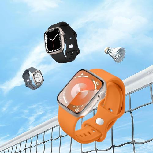 Maledan 6 Pack Bands Compatible for Apple Watch Band 38mm 40mm 41mm 42mm 44mm 45mm 46mm 49mm Women Men, Soft Silicone Sport Band Strap for iWatch Apple Watch Series 11 10 9 8 7 6 5 4 3 2 1 SE Ultra