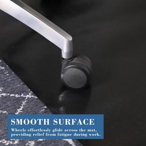 Tydle Chair Mat for Carpet, 60 x 46 Non-Slip Chair Mat for Carpeted Floors, Heavy Duty Computer Under Desk Plastic Floor Mat with Grips, Carpeted Floor Protector for Home Office (Black)
