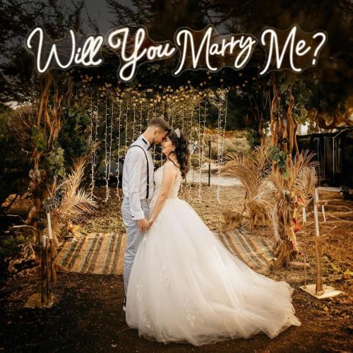 Will You Marry Me Neon Signs 72x11.4 Inch Super Large for Wall Decor, Remote Control Warm White Wedding LED Neon Lights Signs for Proposal Wedding Celebration Romantic Neon Sign(72x11.4)