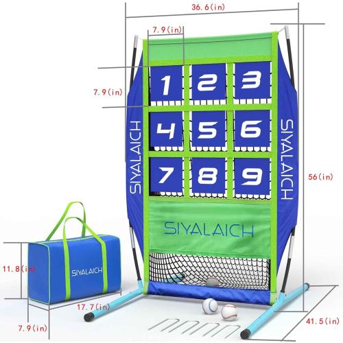 Ultimate Portable Pitching Target Net​ for Baseball, Softball & Football | Pro-Tested Practice System with Numbered Strike Zone | Includes Carry Bag & Enables Quick Assembly