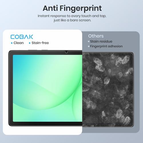 CoBak 2-Pack Tempered Glass Screen Protector for Samsung Galaxy Tab A11 Plus (A11 ) 2025 / Tab A9 Plus (A9 ) 2023 11-inch, Installation Frame, 9H Hardness, Anti-Scratch