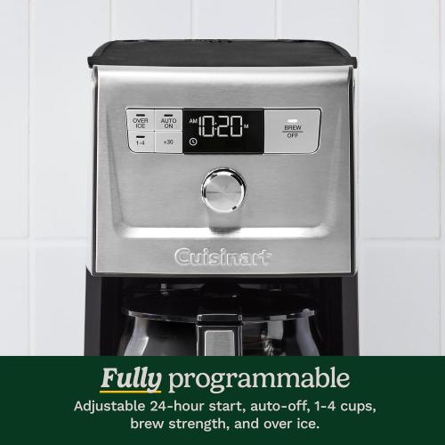 Cuisinart Coffee Maker, 14-Cup PerfecTemp Programmable Coffee Machine Glass Carafe with 1-4 Cup Setting, Brew Strength Control, Brew Pause, and Over Ice Function, Stainless Steel, DCC-3500SS