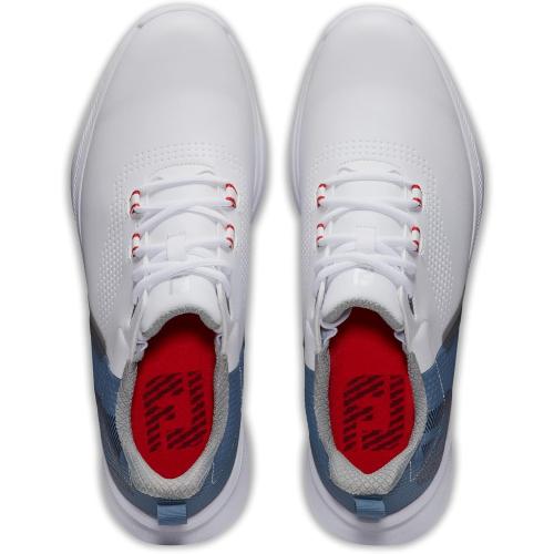 FootJoy, White with Gray and Red patterns, Men's 11 FJ Fuel Golf Shoe