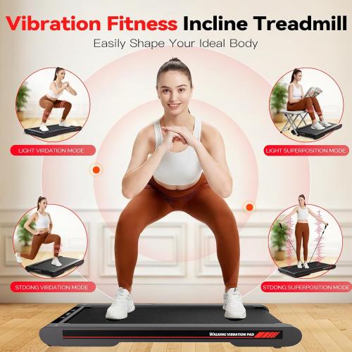 Sperax Walking Treadmill Pad with APP, 3 in 1 Under Desk Treadmill, 400W Low Noise Walking Vibration Pad with Remote Control,Portable Treadmills for Home Office