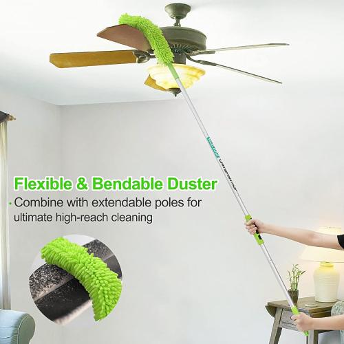 62'' Car Wash Brush with Long Handle Chenille Microfiber Car Wash Mop Mitt Car Cleaning Kit Windshield Window Squeegee Car Duster Microfiber Towels Wheel Tire Brush for Cars RV Truck Boat