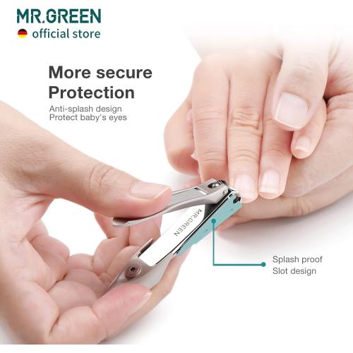 MR.GREEN Baby Safety Nail Clippers Nail Care Clippers Fingernail Cutter Newborn Baby Convenient Nail File Manicure Tools (Baby Nail Clipper Nano Glass File)‼️missing nail clipper‼️