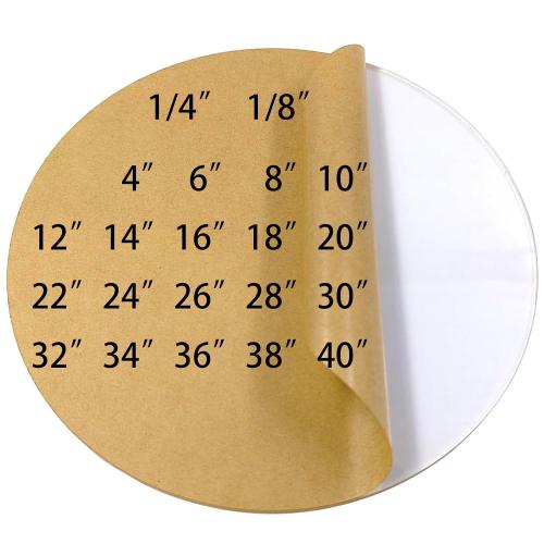 iCAGY Round Acrylic Sheet Clear Plexiglass Sheets Circle Blank Plastic Disc | 1/4 Inch Thick, 4 Inch Diameter, Ideal for engraving, painting, displays and home decor 2 Pcs