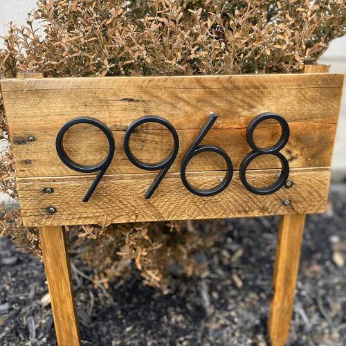 5 Stainless Steel Floating House Number, Metal Modern House Numbers (1)