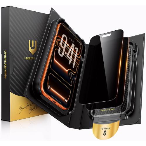 UNBREAKcable Privacy Screen Protector for iPhone 17 Pro Max 2 Pack