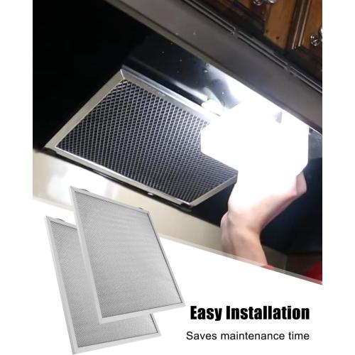 97017415 S97017415 Aluminum Grease Range Hood Filters Compatible with BPQDE30 QDE30 QDE30BL QDE30SS QDE30WW, 13.7 X 14 X 0.35 inchs 5 Layer Aluminum Grease Filter, 2-Pack