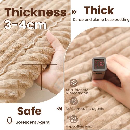 Couch Cover for Dogs Washable, Non Slip Couch Covers for Sofa Pet Friendly, Couch Cushion Covers for Dog, Thick, Soft for Sofa Protector (Camel, 27.6 x 59/70 x 150cm)