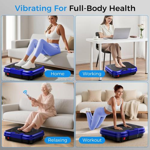 AoraPulse Vibration Plate Exercise Machine, Vibration Plate for Lymphatic Drainage Weight Loss, 400 Lbs Capacity Full Body Workout Vibrate Fitness Platform for Home Women Men