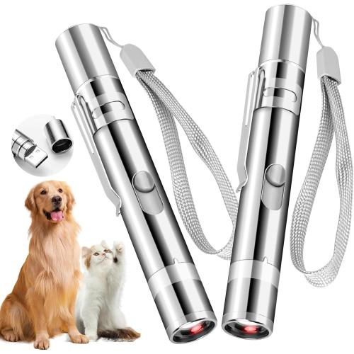 Cat Toy for Indoor Cats, 2 Pieces, USB Rechargeable Kitten Toys with 7 Adjustable Patterns, Interactive Chase Toys for Indoor Cats & Dogs, Training & Exercise Fun