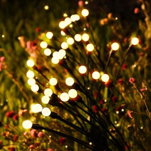 Solar Garden Lights, 60 LED Firefly Garden Lights Solar Outdoor, Solar Lights for Outside Sway by Wind,Solar Lights Outdoor Waterproof for Christmas Yard Patio Pathway Decoration (6 Pack)