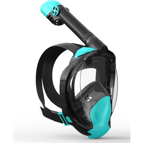 Zenoplige Full Face Snorkel Mask Adults,Dry-Top Snorkeling Gear with Camera Mount,Foldable 180-Degree Panoramic Scuba Mask for Snorkeling Diving Swimming Travel,Snorkel Mask Anti-Fog & Anti-Leak
