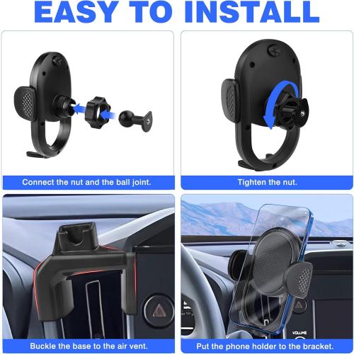 Karltys Car Phone Holder for Subaru Forester 2025 2026 Cell Phone Holder Mount, Hands Free Air Vent Mount Cradle Holder Stand for iPhone Android Smartphones