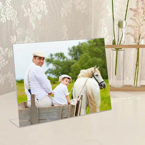 6Pack 8x10 Clear Acrylic Picture Frames, Set Of 6 Clear Acrylic Frameless Transparent Frame Gift for Desktop Display, Vertical Standing Picture or Display Sign Holder with Inserts for Home Office