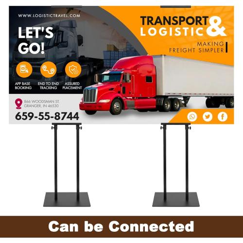 Black Pedestal Poster Sign Stand for Display, Adjustable Height Up to 80 Inchs, Heavy Duty Banner Double Sided Sign Holder for Board & Foam