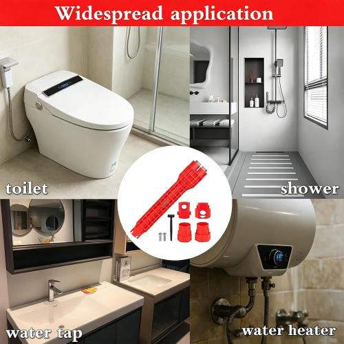 14-in-1 Multi-functional Wrench Faucet Sink Installer Tool, Multifunctional Sink Installer,Plumbing Tool for Pipes Wrench under Bathrooms, Toilets, Kitchens, Sinks