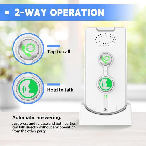2 Way Intercoms Wireless for Home Office,Portable Room to Room Long Range Intercom System with Charging Base, Long Standby Time 5 Level Volume Adjustment,38 Ringtones Adjustment (3 Pack)