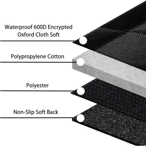 Femuar Dog Car Seat Cover, Waterproof Nonslip Pet Seat Cover for Back Seat with Storage Pockets Mesh Visual Window, Scratch Proof Pet Dog Seat Cover Hammock for Cars Trucks and SUVs, XL-Black