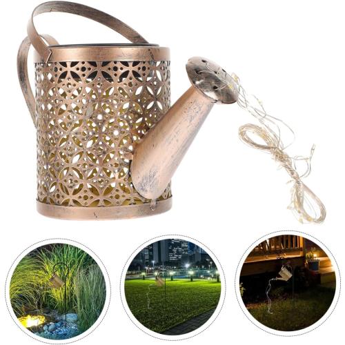 balacoo 2pack Solar Energy Lawn Light Kettle Shaped Outdoor Decoration Hollow-Out Design for Gardens Terraces and Pathways Iron Craft Solar Lamp for Unique Illumination