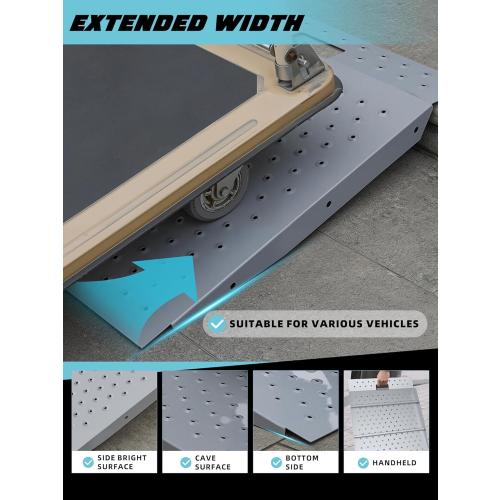 WHALEMOTOR Shed Ramp 1PC, Loading Ramp for Riding Mower, 29 L x24 W, 750 lbs Capacity, Shed Storage Ramps for Sheds, Garages, Barns, ATV, Lawnmower, Golf Cart, Sturdy Anti-Slip Ramps