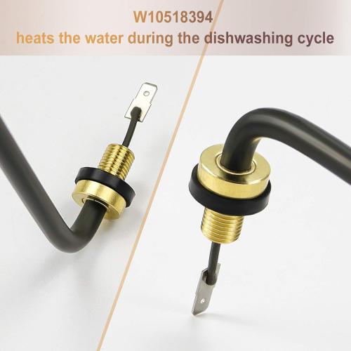 W10518394 W10441445 Dishwasher Heating Element for Whirlpool Kenmore Maytag Replaces W10134009 AP5690151 PS8260087 WDT730PAHZ0 WDF520PADM7 WDF520PADM3 WDF520PADM5 WDT720PADM2 WDT710PAYM3 W10518394VP