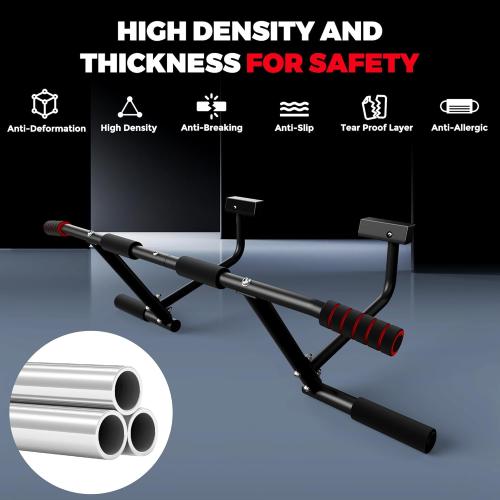 ONETWOFIT Pull Up Bar for Doorway, 440 lbs Heavy Duty Upper Body Fitness Workout Bar for Home Gym Exercise, Multi-Grip Strength Wall Mounted Door Frame Chin-Up Bar for Almost All Doors