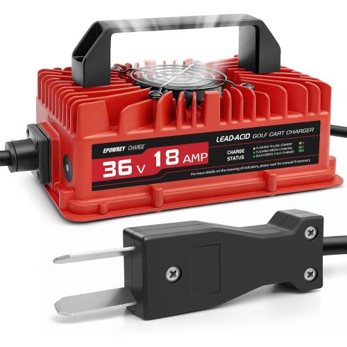 18 Amp 36 Volt Golf Carts Battery Charger for EZGO & Yamaha with Crowfoot Plug