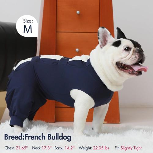 IECOii Dog Surgical Recovery Suit Male Female,Breathable Dog Bodysuit Dog Cone Alternative After Surgery with Pee Hole,Soft Dog Onesie for Spay Neuter Surgery Recovery Prevent Licking,XXXL-Blue