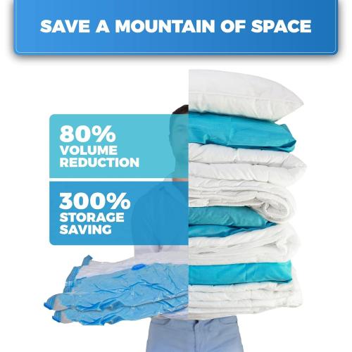 Size XXXL 10-Pack XXXL - Jumbo Vacuum Storage Bags - Space Vacuum Storage Bags for Clothing Space - Ideal for Comforters, Blankets & Sealing Large Oversize Clothing Post-Winter - 10x XXXL Size (47x35in)