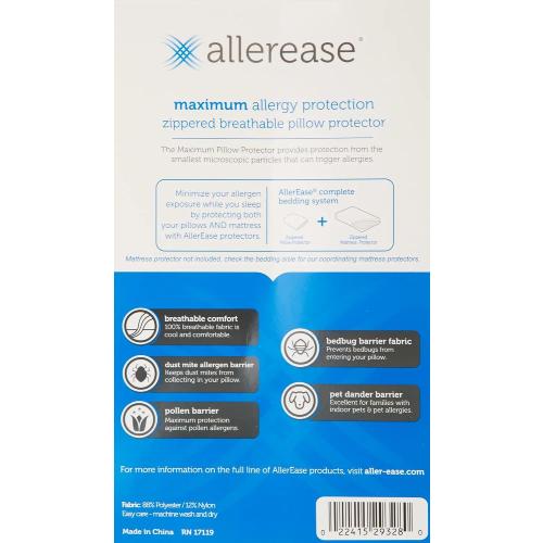 AllerEase Allergy Pillow Protector, King