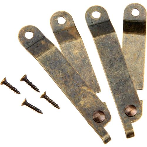 dophee 2Pcs Bronze Folding Lid Support Stay Hinges, 4.41x 2.64x 0.43