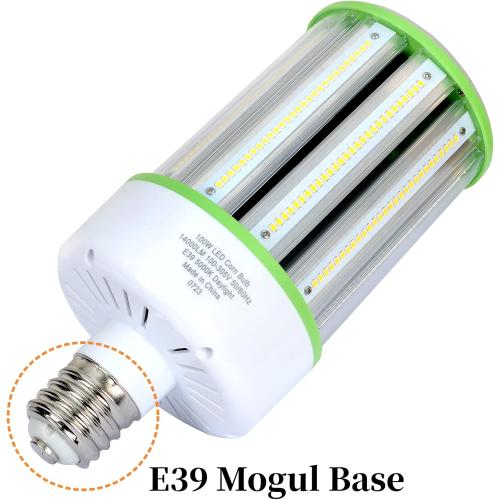 TJBB 2-Pack 100W Led Corn Cob Light Bulb, E39 Large Mogul Base led Bulb (250-400W MH/HPS Replace) Indoor Outdoor Lighting for Garage Warehouse High Bay Parking Lot Wall Pack (Not Dimmable)
