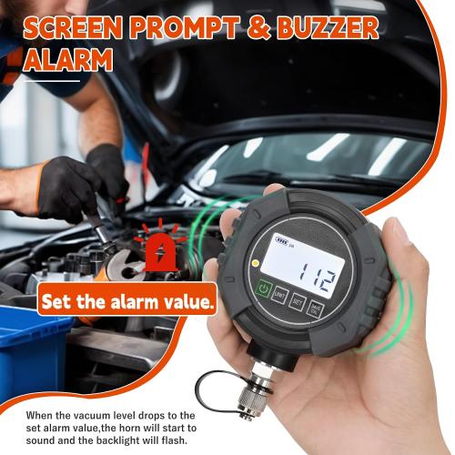 Pro HVAC Micron Vacuum Gauge, Digital AC Micron Gauge 0-75000 Microns