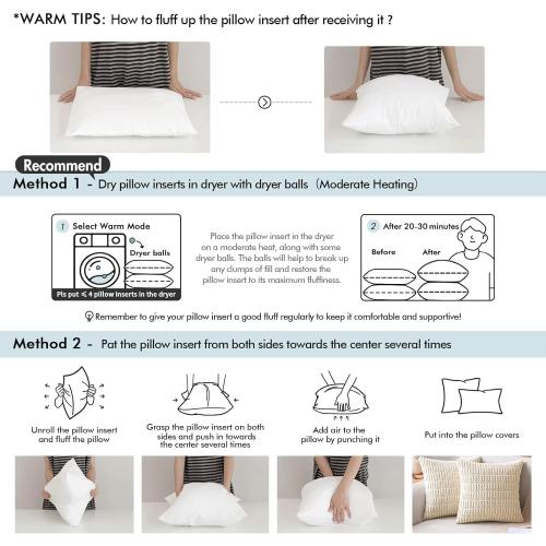 MIULEE Throw Pillow Insert Premium Pillow Stuffer Sham Rectangle Form for Decorative Cushion Bed Couch Sofa