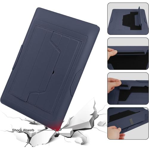 15.6 Laptop Sleeve Case PU Leather with Stand Compatible with MacBook Pro 16/15.4'' MacBook Pro 15, Mac Air 15/ Dell, Matebook,Asus,15-16'' Laptop Bag,(Patent Pending),Blue