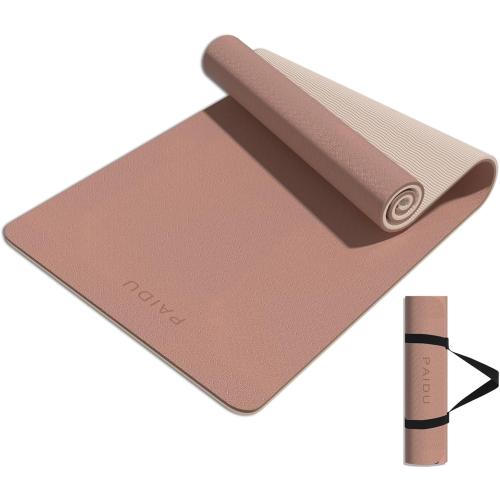 Yoga Mat 8mm Super Thick TPE Fitness Mat | SGS Certified | Non-Slip, Odorless & Tear-Resistant | Unisex with Strap | for Yoga, Pilates, Meditation & Home Workouts