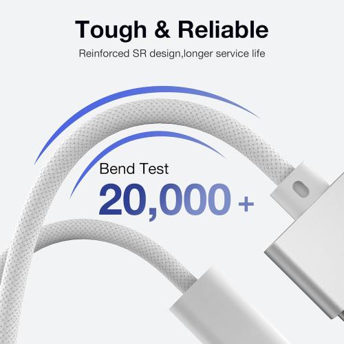 Magnetic 3 Cable USB-C 6.6FT Compatible with M5/M4/M3/M2 MacBook Air Pro Charger, 140W Safe 3 Cable for MacBook Air (13/15 2026/2025/2024/2023/2022), Pro (16/14 2026/2025/2024/2023/2021), White