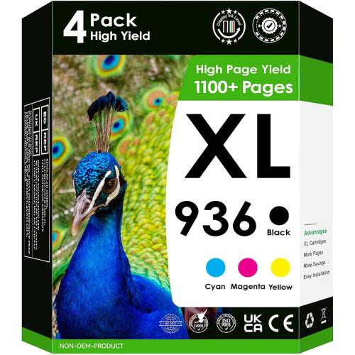 Compatible Ink Cartridge Replacement for 952XL. Works with OfficeJet Pro 8710 8720 7720 7740 8210 8702 8715 8725 8730 8740 Printers. 2 Pack (Black)