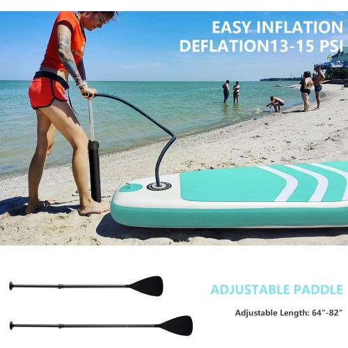 Inflatable Stand Up Paddle Board, 10' SUP with Premium Accessories, Yoga Board for Youth & Adult